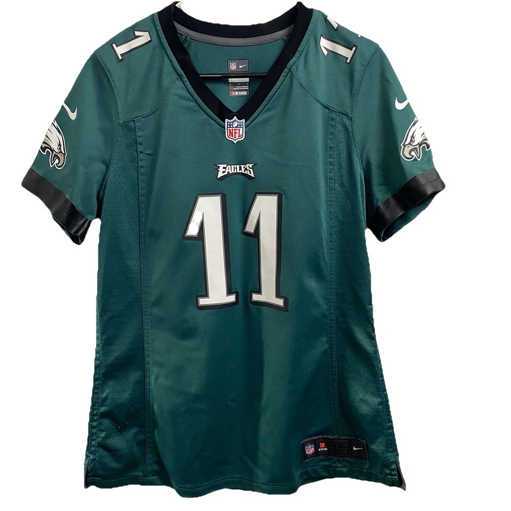 Nike Carson Wentz 11 Philadelphia Eagles Football Jersey-Green/white YOUTH L-EUC